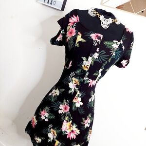 Black floral summer dress